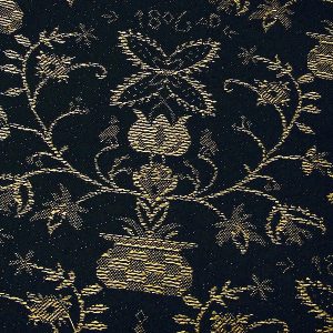 Spencer Black Floral Upholstery Fabric